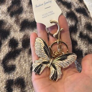 Butterfly Keychain with Rhinestones